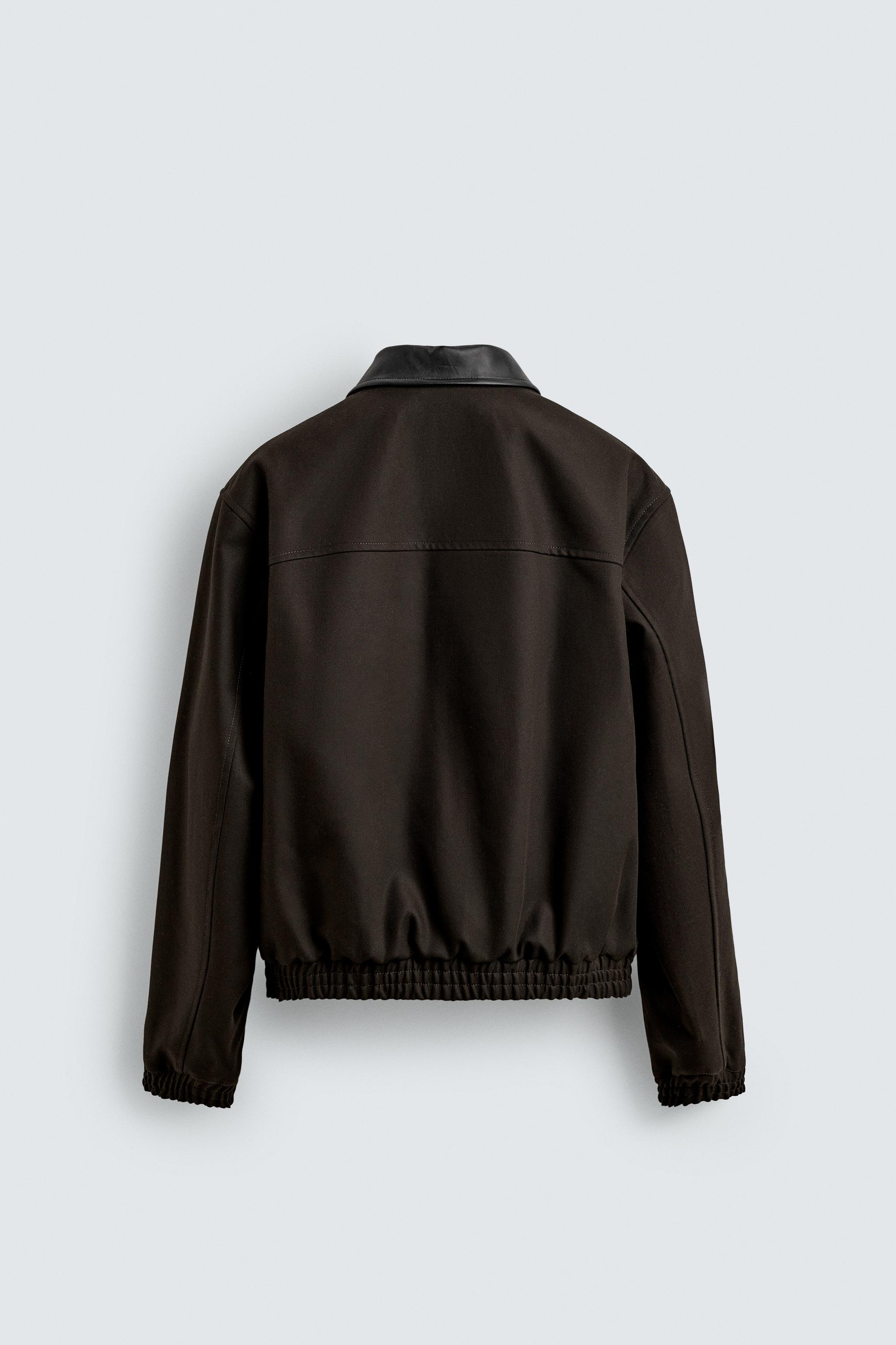 BLOUSON RELAXED FIT À COL BIMATIÈRE